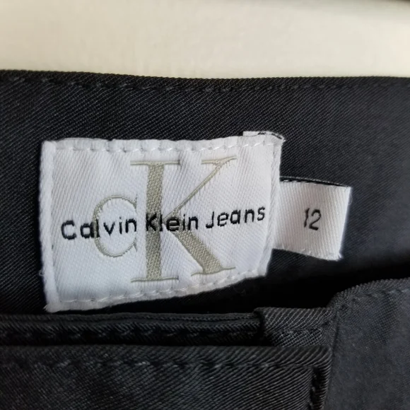 FIRM Calvin Klein Black Nylon Slacks size 12 - Picture 6 of 7